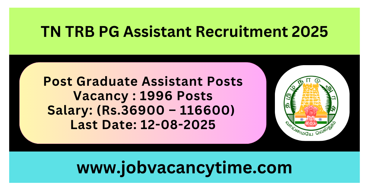 TN TRB PG Assistant Recruitment 2025.