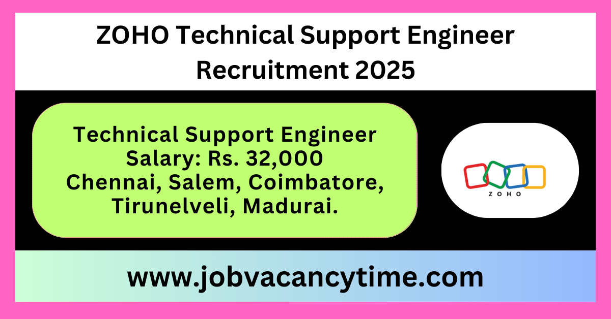 ZOHO Technical Support Engineer.
