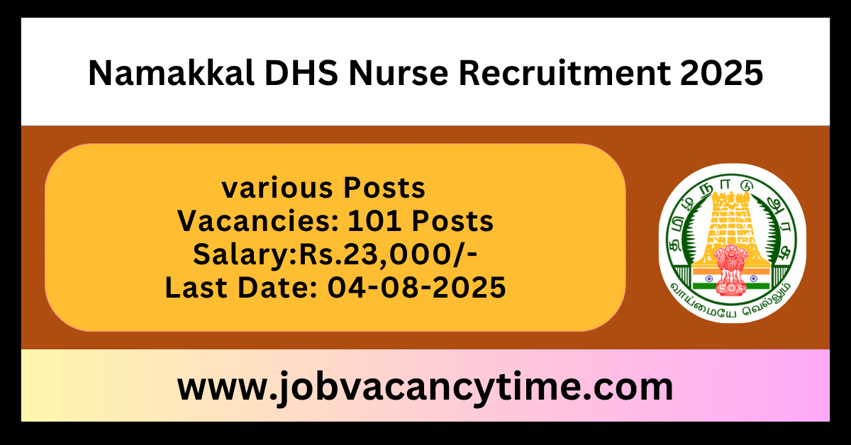 Namakkal DHS Nurse Recruitment 2025.